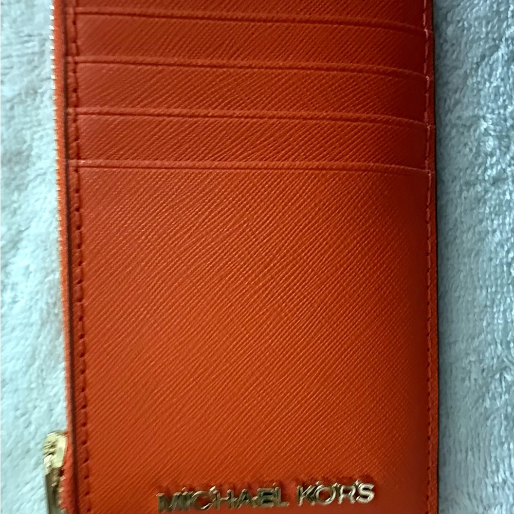Michael Kors Vibrant Orange Card Wallet
